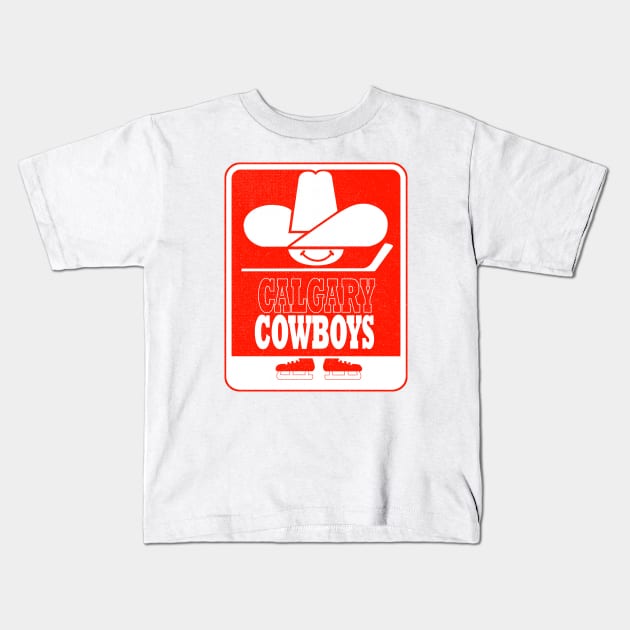 DEFUNCT - Calgary Cowboys Hockey Kids T-Shirt by LocalZonly